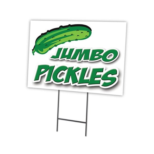 Signmission Jumbo Pickles Yard Sign & Stake outdoor plastic coroplast window, C-2436 Jumbo Pickles C-2436 Jumbo Pickles - main